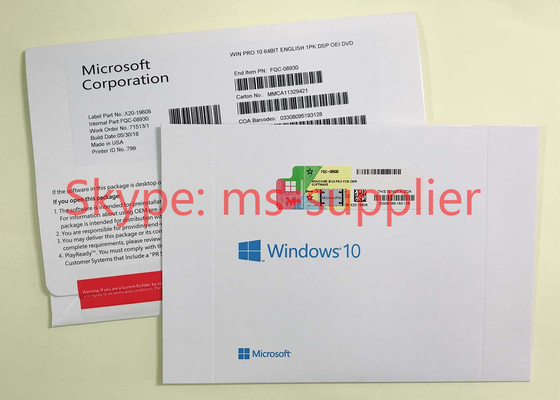 Windows 10 Professional DVD &amp; Key Code OEM  Software Including Full Data Lincense Original